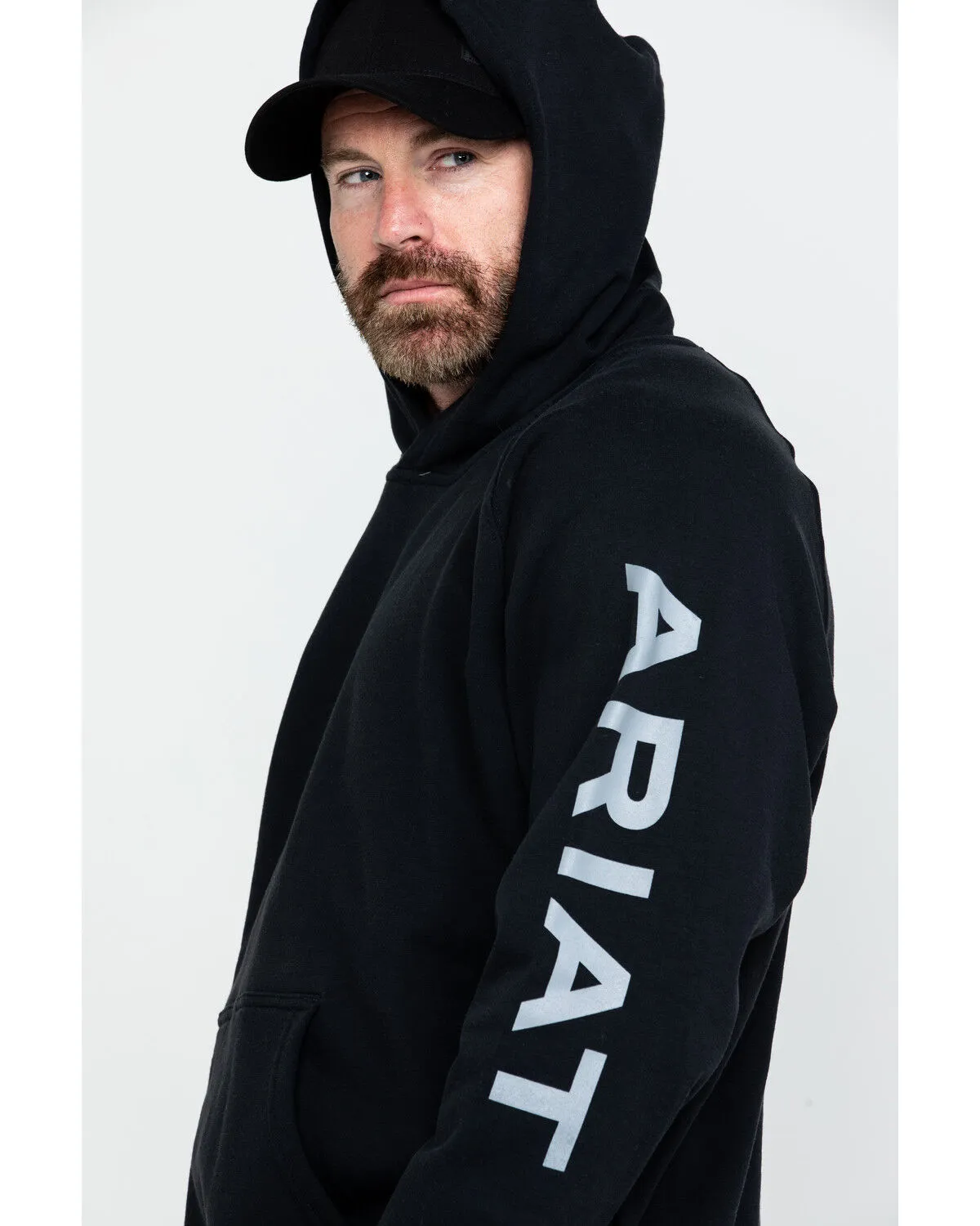 Product Name:  Ariat Men's FR Primo Fleece Logo Hooded Work Sweatshirt - Big