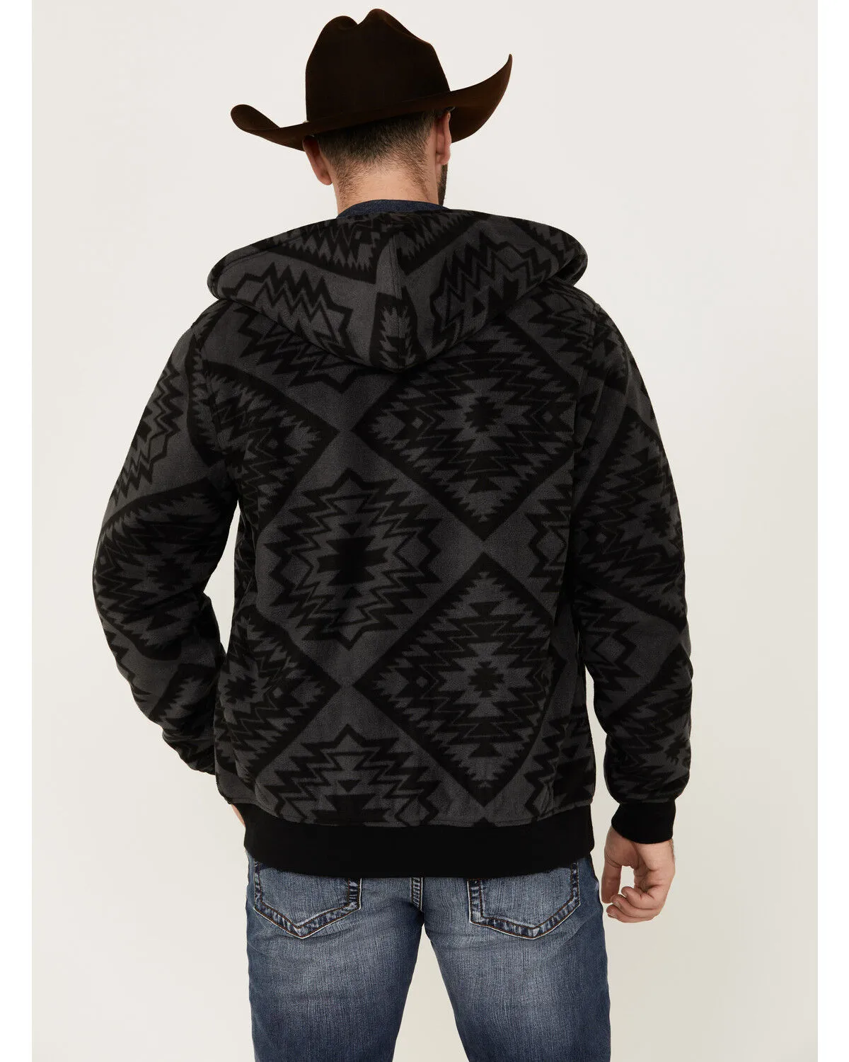 Product Name:  Cody James Men's Basin Southwestern Print Fleece Hooded Jacket