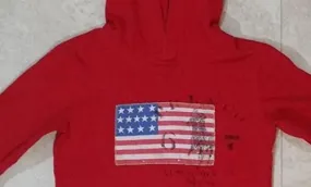 Ralph Lauren Polo Kid Boy American Flag Patch&big pony pullover Hoodie