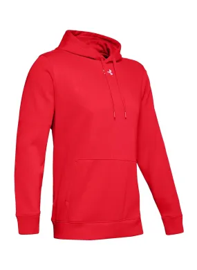 Red / White Under Armour Hustle Fleece Hoodie Men's 1300123