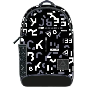 Reebok Core Graphic Zip-Around Letters Pattern Side Mesh Pocket Backpack For Kids