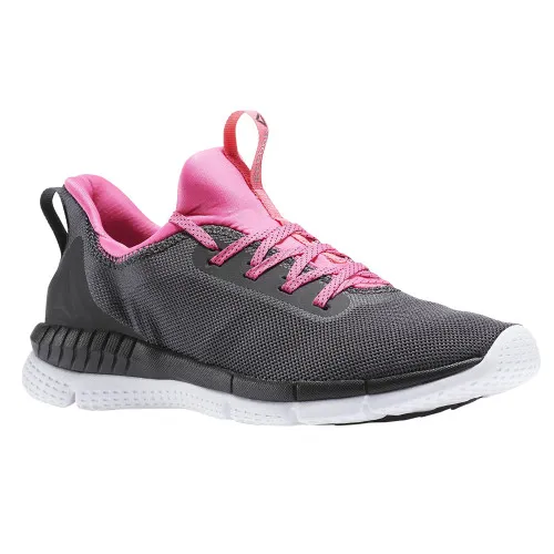 Reebok Women's Print Her 2.0 Running Shoe Ash Grey/Black/White/Pink