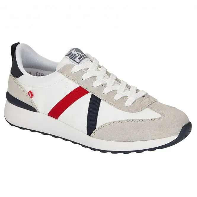 Rieker  Mens 07603-60 White Lace-Up Trainers