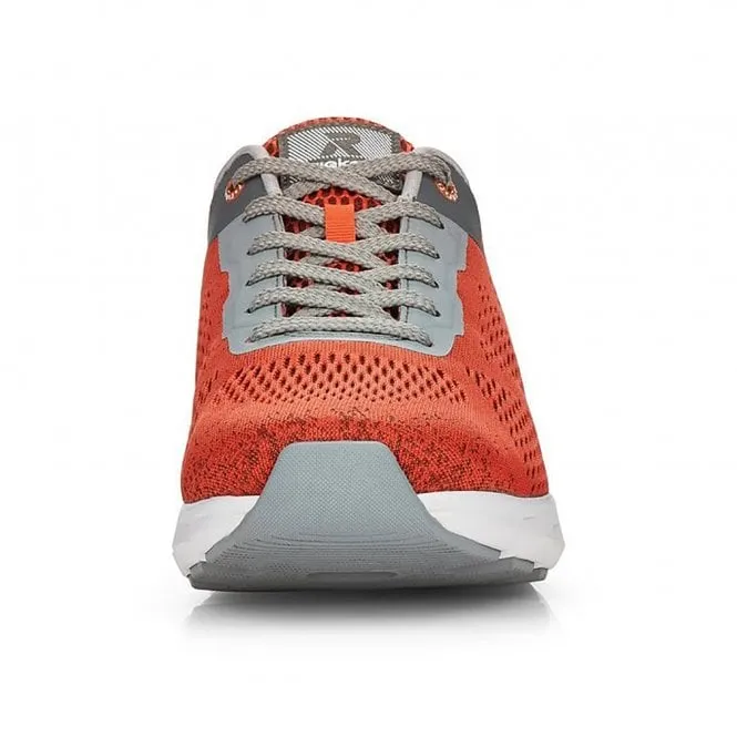 Rieker  Mens 07806-38 Orange Lace-Up Trainers