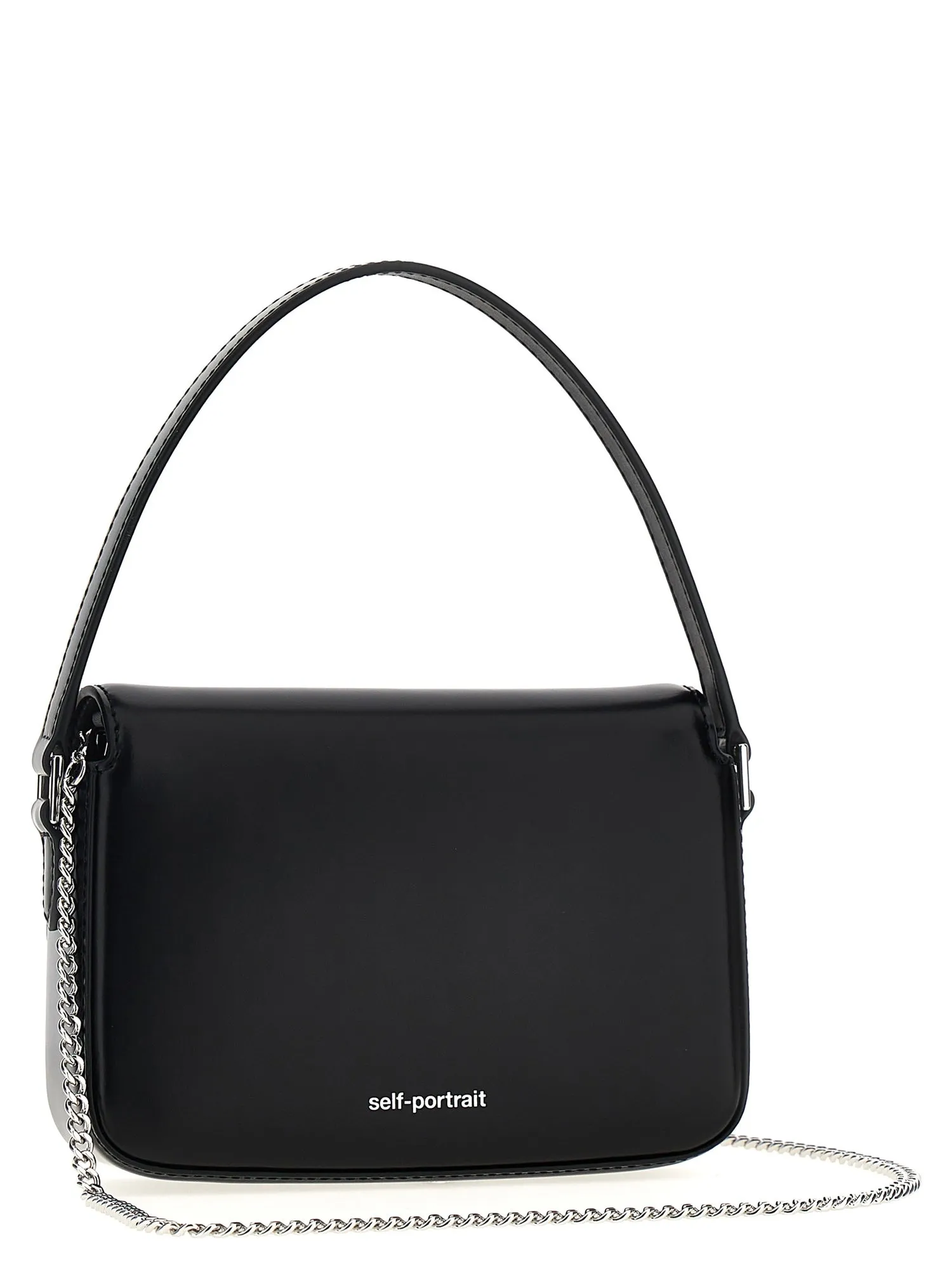 Self Portrait    Self Portrait 'Black Leather Micro' Handbag