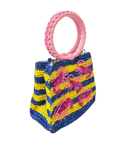 Shelly In Shrimp Handbag Yellow/Blue