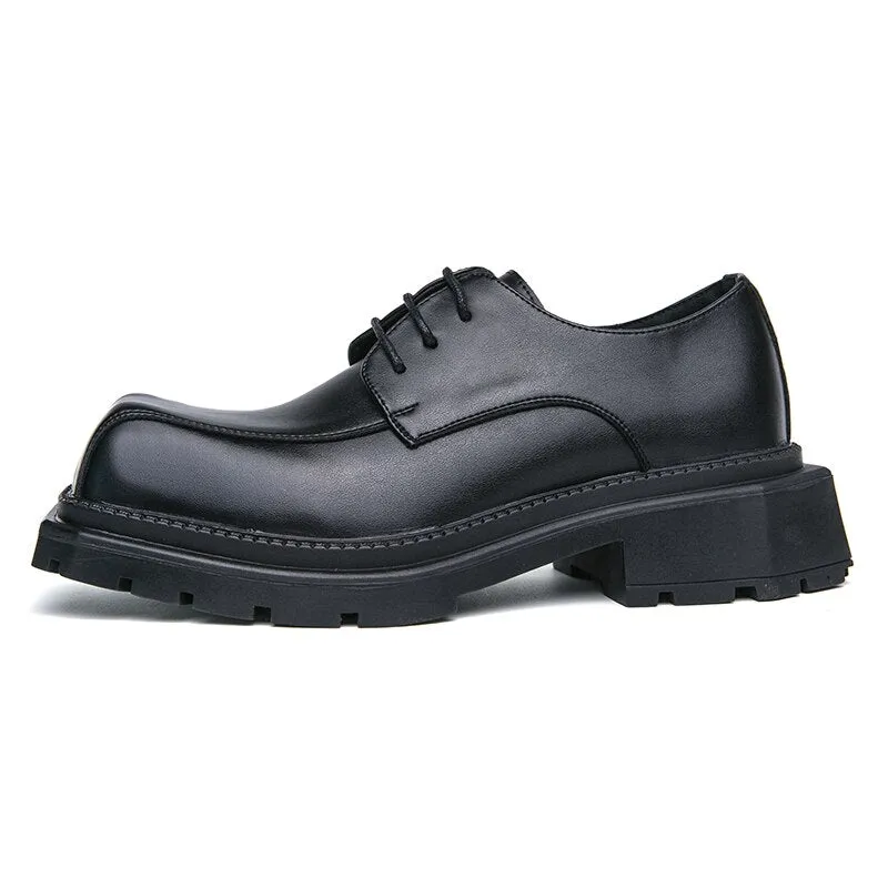 Sinwon Angled Toe Lace-up Shoes