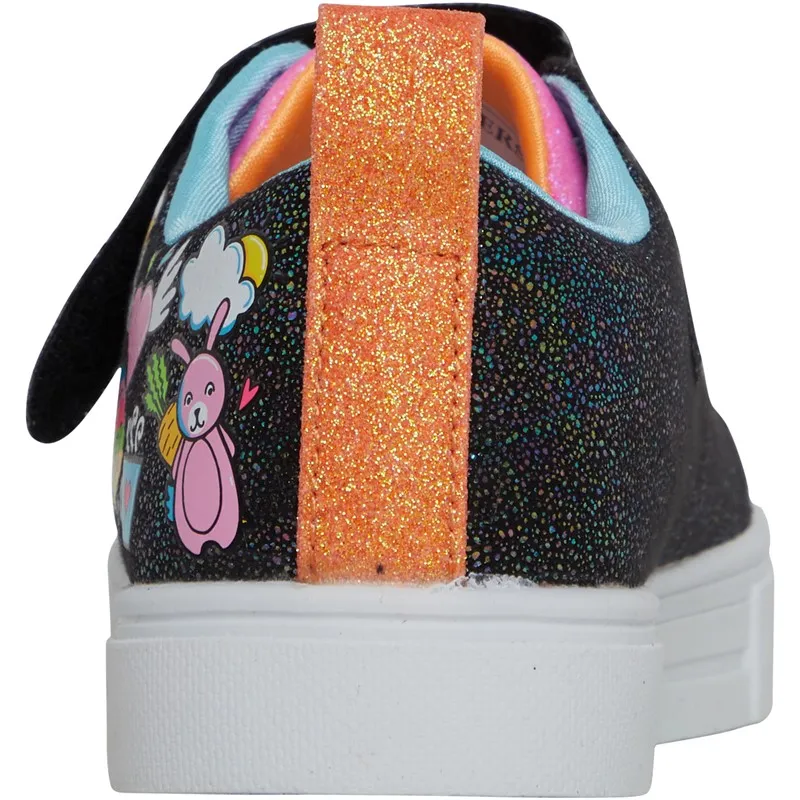 SKECHERS Girls Twinkle Sparks BFF Magic Trainers Black Multi