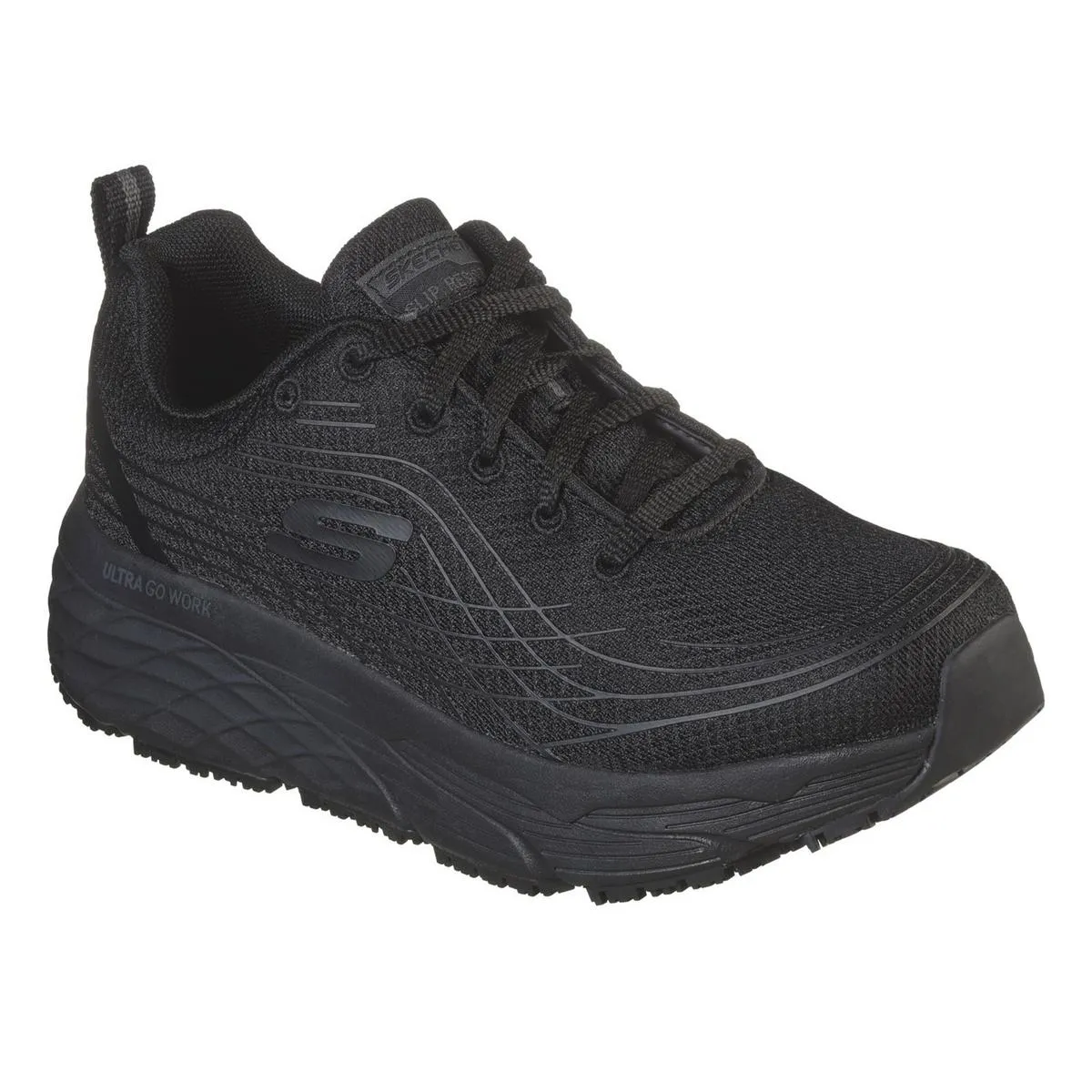 Skechers Workwear Max Cushioning Elite Sr Occupational Shoes Black