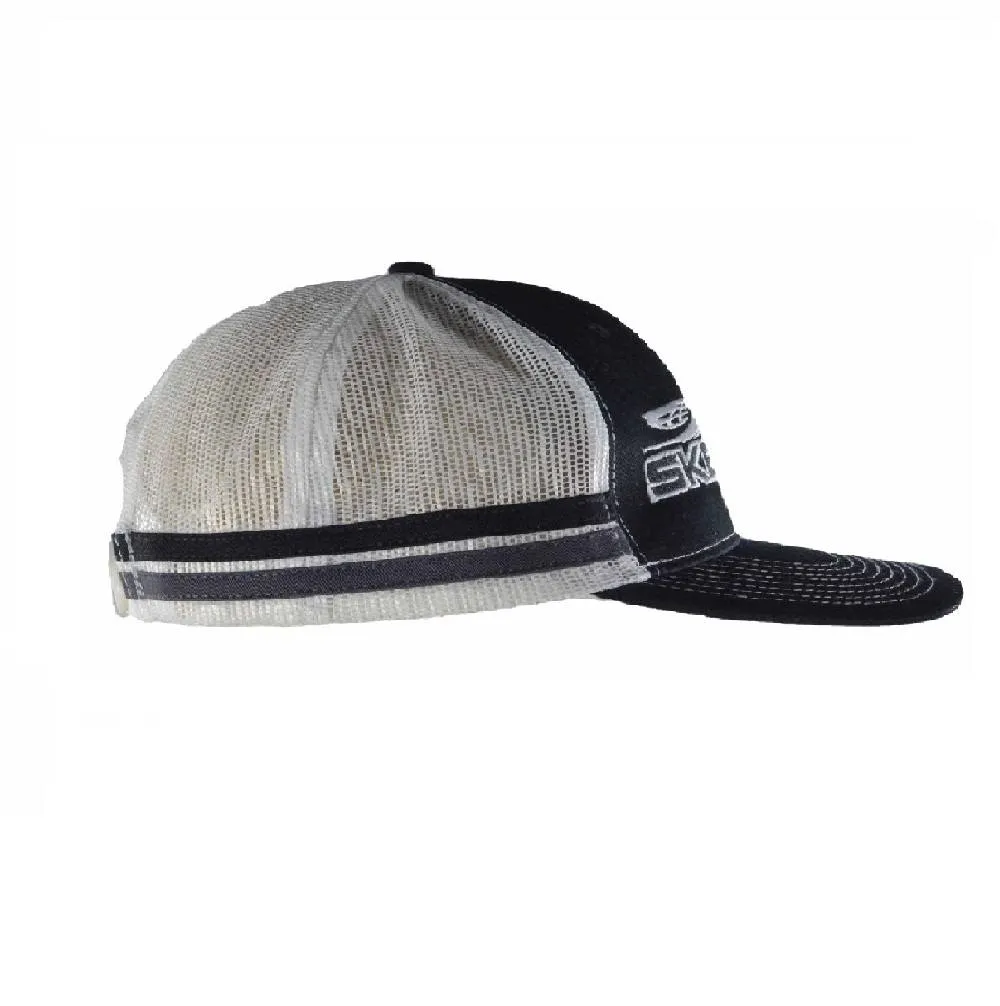 Skeeter Two Stripe Snapback Hat Black - Grey