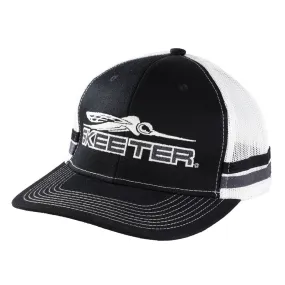 Skeeter Two Stripe Snapback Hat Black - Grey