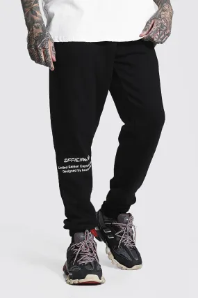 Slim Official Man Leg Print Joggers