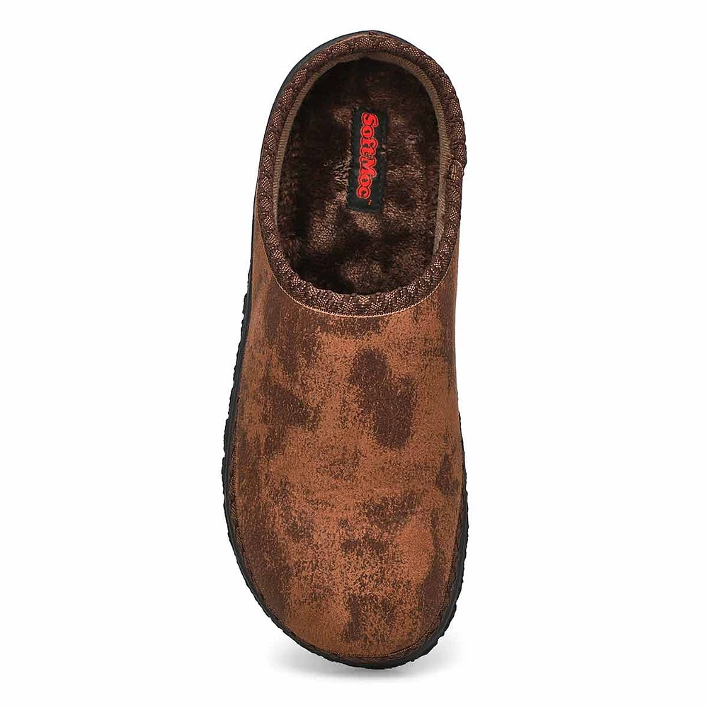 Soft Moc Mens Saturn 2 Memory Foam Slipper - Brown