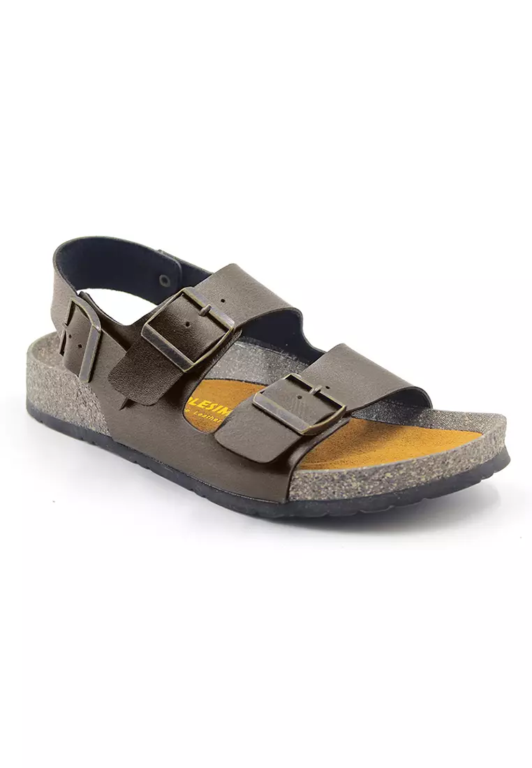 SoleSimple Milan - Dark Brown Leather Sandals & Flip Flops & Slipper