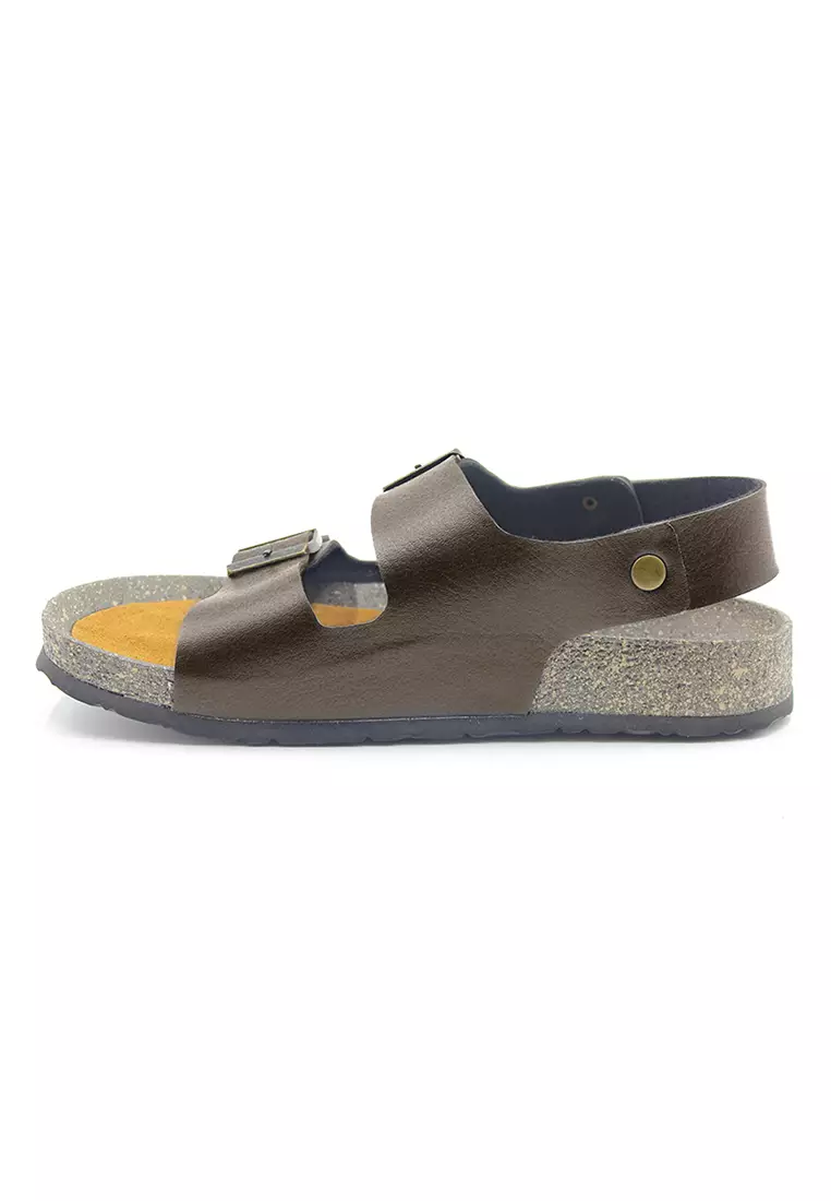 SoleSimple Milan - Dark Brown Leather Sandals & Flip Flops & Slipper