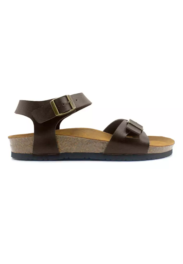 SoleSimple Naples - Dark Brown Leather Sandals & Flip Flops