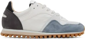 Spalwart White & Gray Marathon Trail Low Sneakers