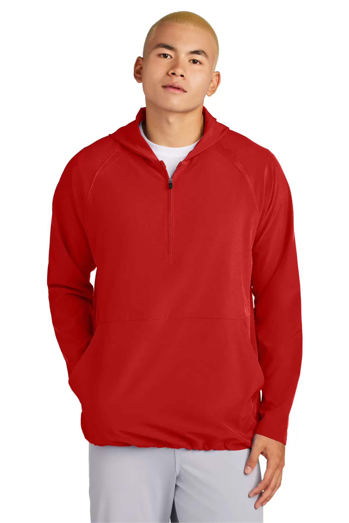 Sport Tek JST488 Sport-Tek Repeat 1/2-Zip Long Sleeve Hooded Jacket SKU: JST488