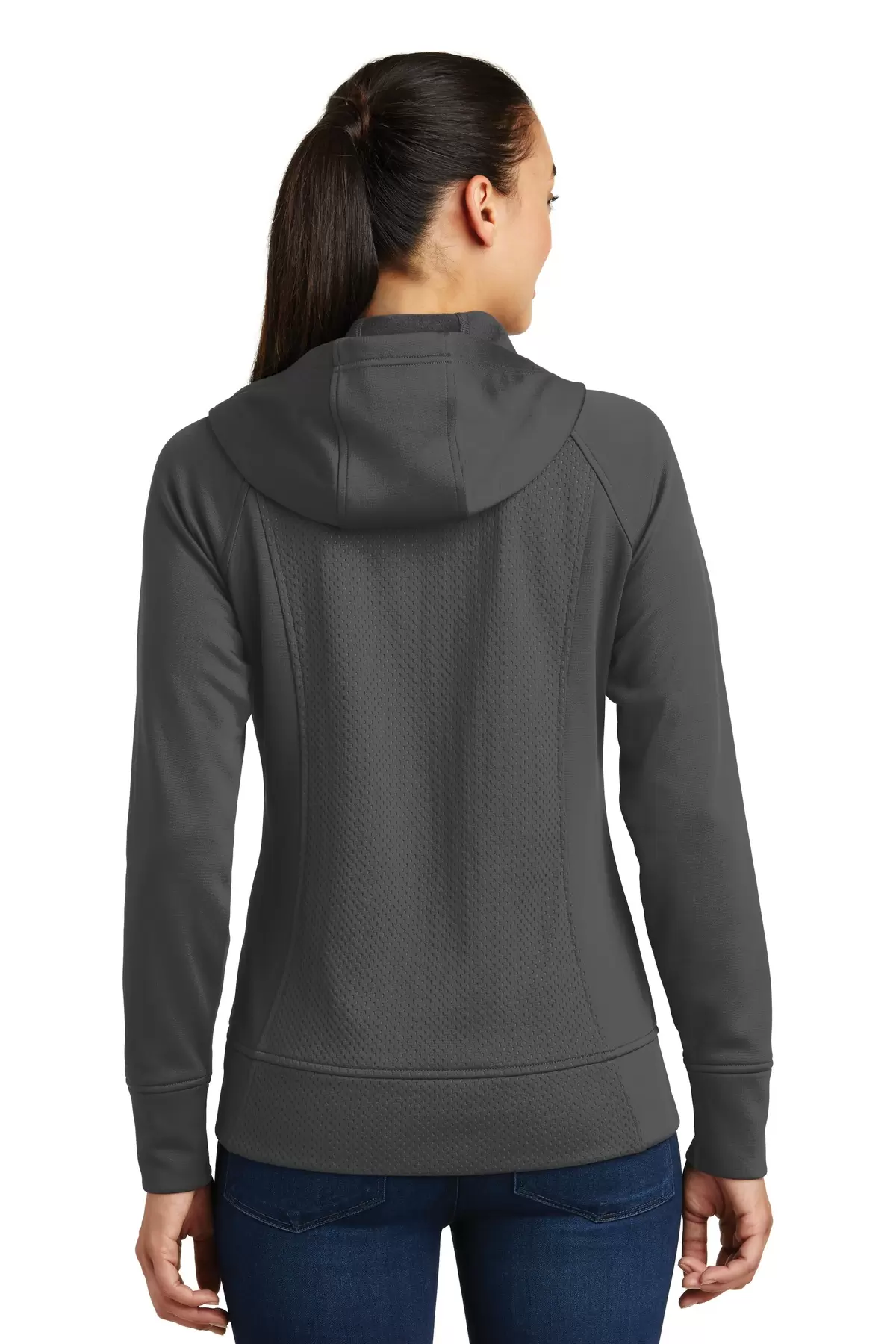 Sport Tek LST295 Sport-Tek Ladies Rival Tech Fleece Full-Zip Hooded Jacket SKU: LST295