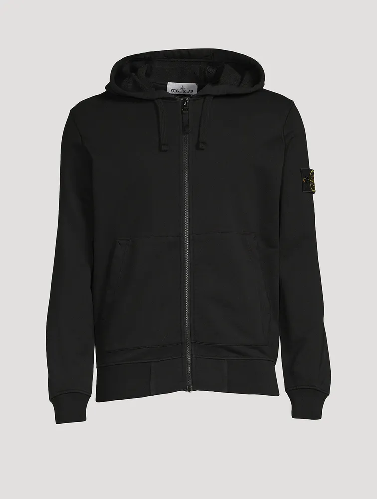 STONE ISLAND Garment-Dyed Cotton Fleece Zip Hoodie