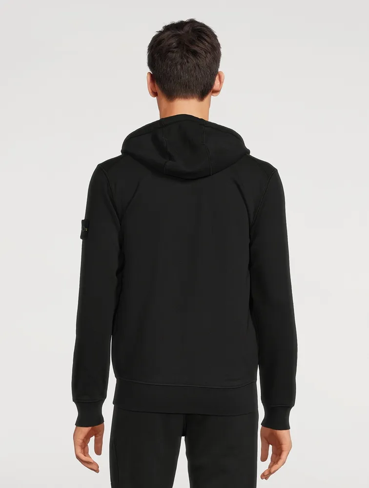 STONE ISLAND Garment-Dyed Cotton Fleece Zip Hoodie