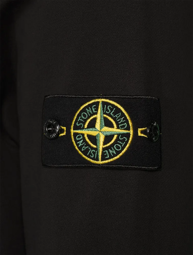 STONE ISLAND Garment-Dyed Cotton Fleece Zip Hoodie