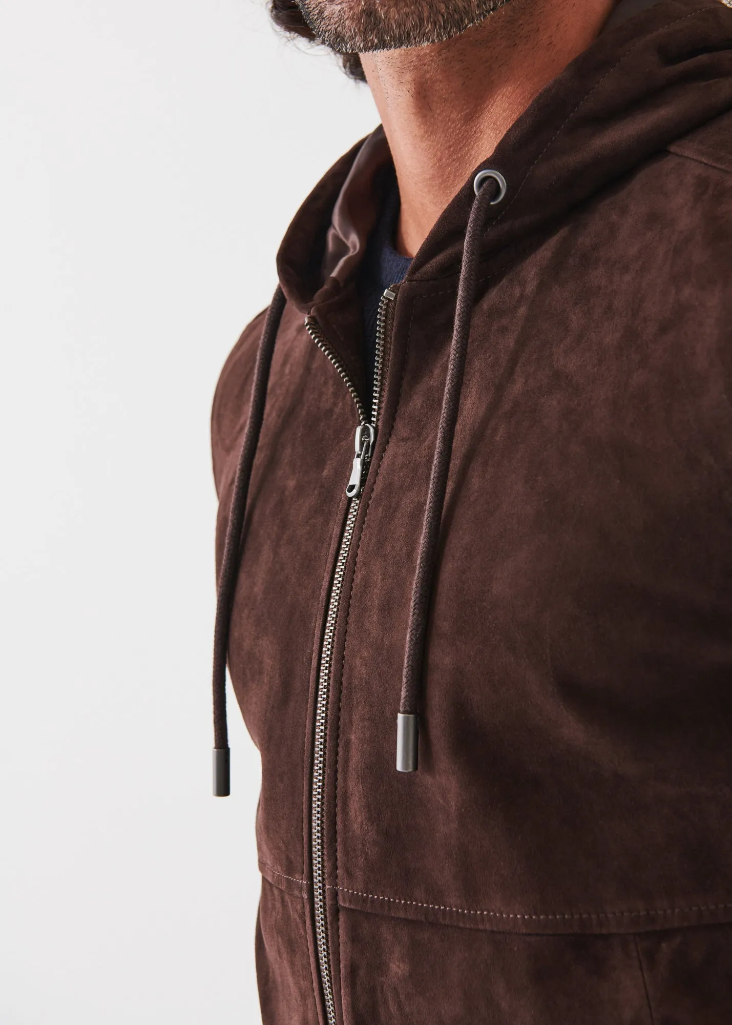 SUEDE FULL ZIP JACKET