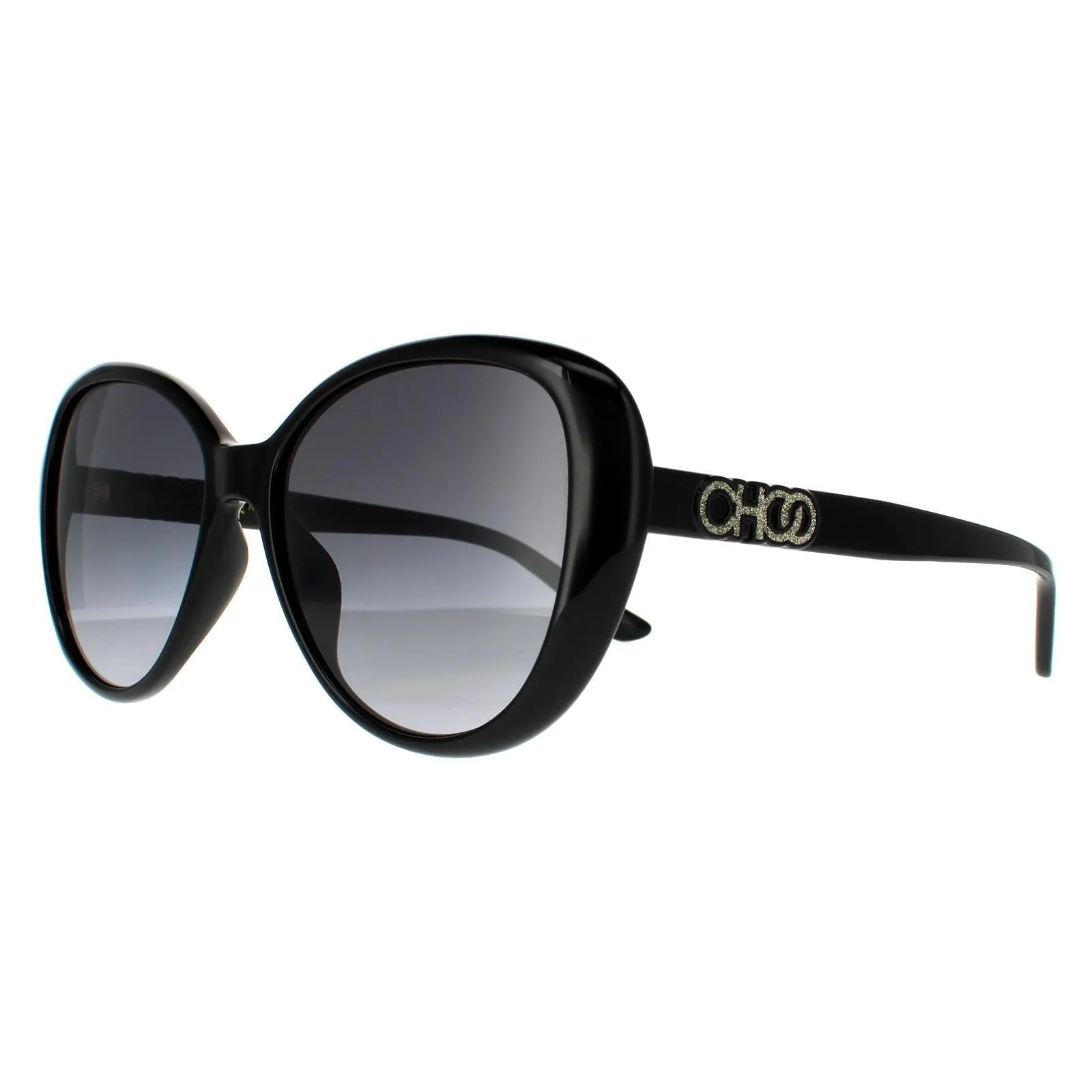 Sunglasses | Fashion Black Dark Grey Gradient Sunglasses | Jimmy Choo