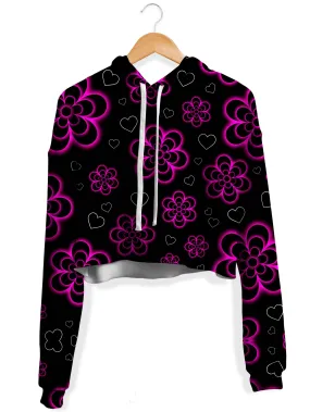 Tekno Flower Fleece Crop Hoodie