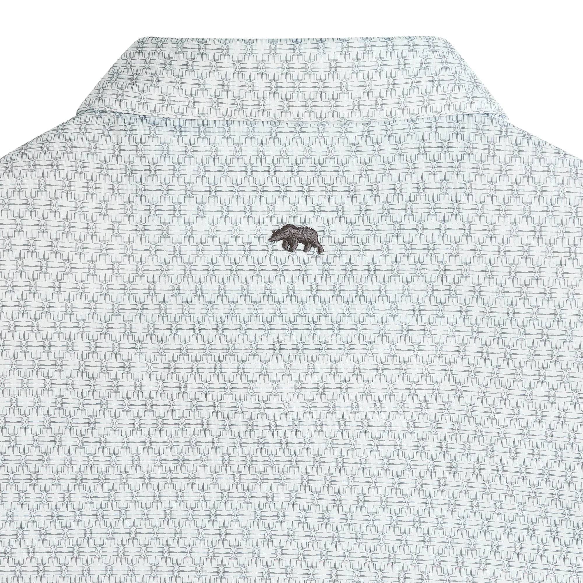 Tents Printed Performance Polo - White