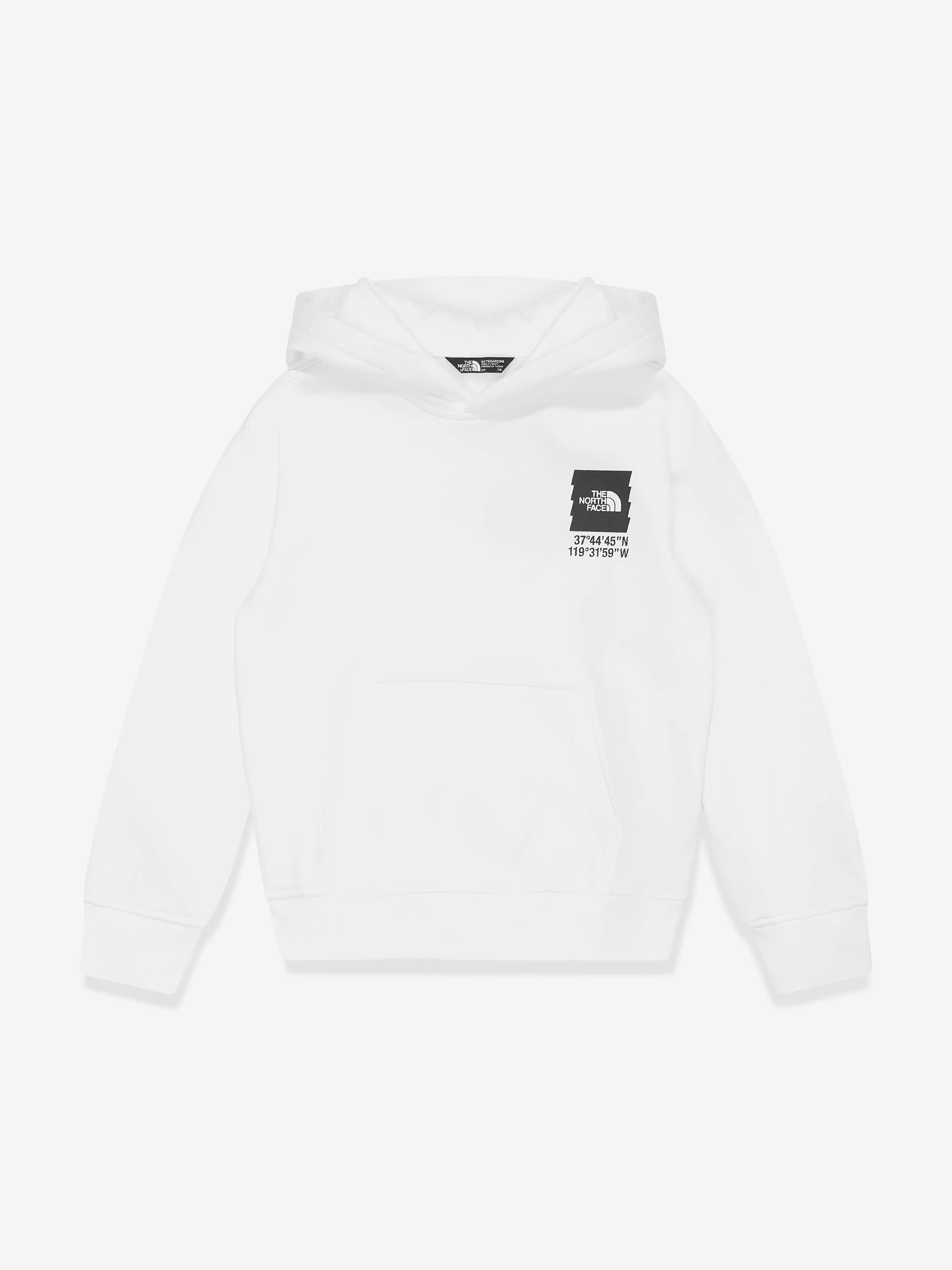 The North Face Boys Coordinates Graphic Oversized Hoodie in White