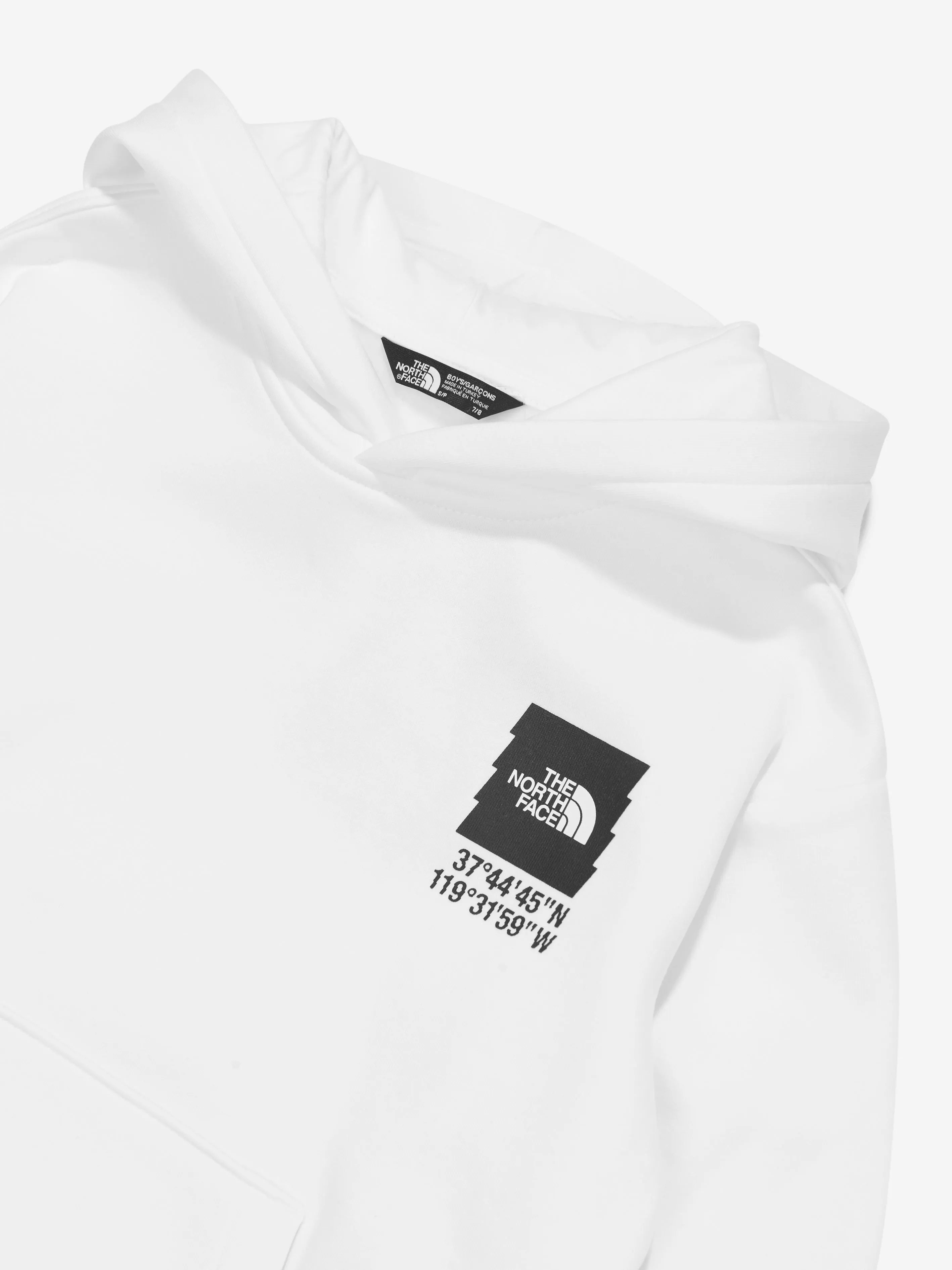 The North Face Boys Coordinates Graphic Oversized Hoodie in White