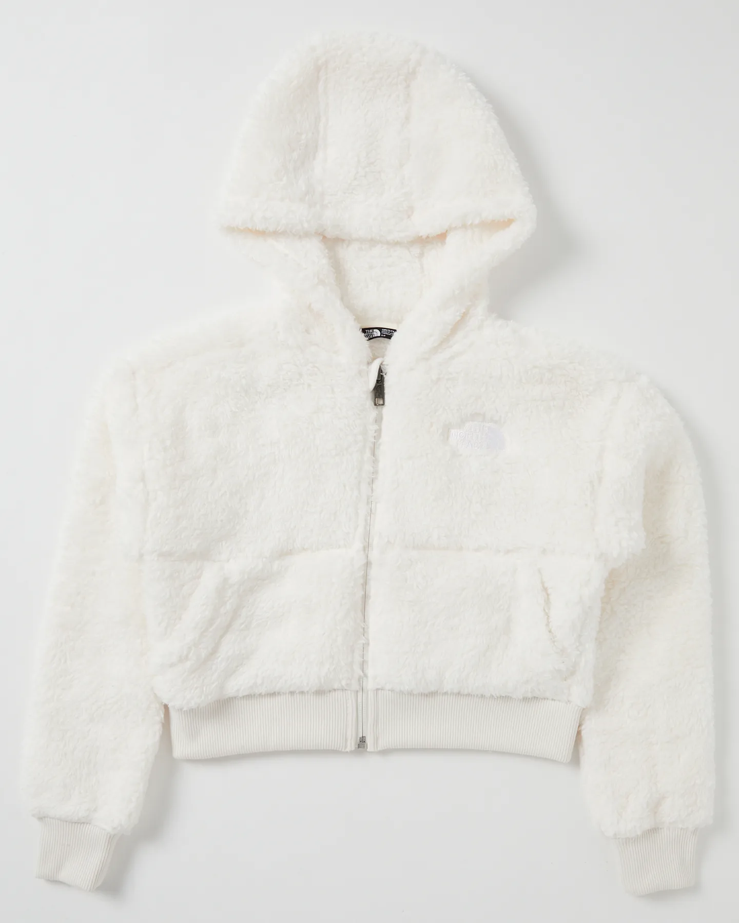 The North Face Girls Suave Oso Full Zip Hooded Jacket - Gardenia White | SurfStitch