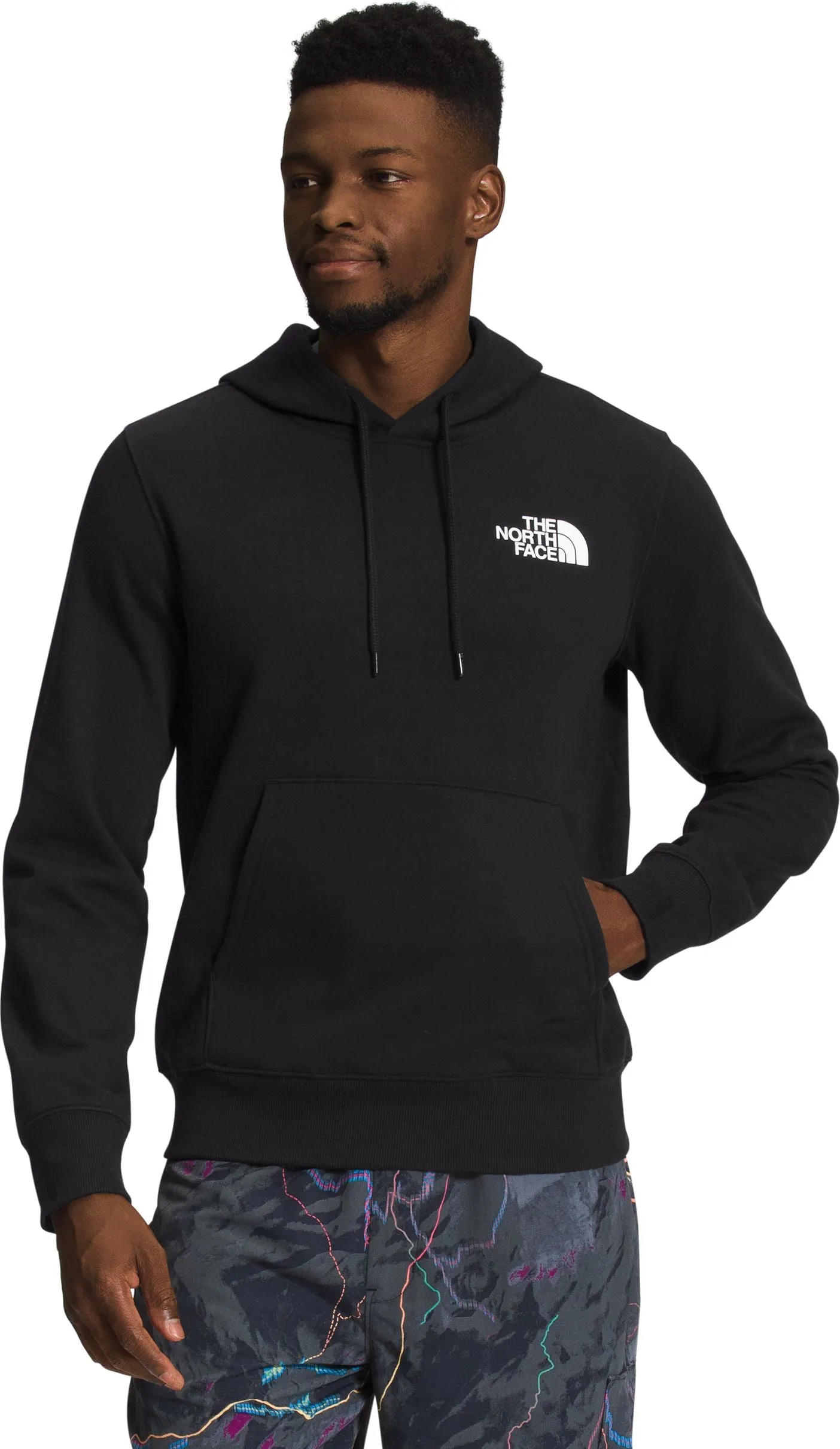 The North Face M Box Nse Pullover Hoodie TNF Black TNF Black Trail Glow Print