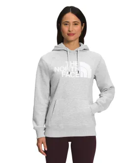 The North Face Women's Half Dome Pullover Hoodie TNF Light Grey Heather TNF White