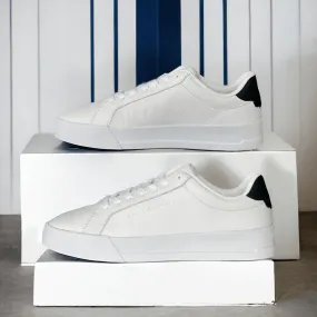 Tommy Hilfiger Pebble Grain Leather Trainers in White