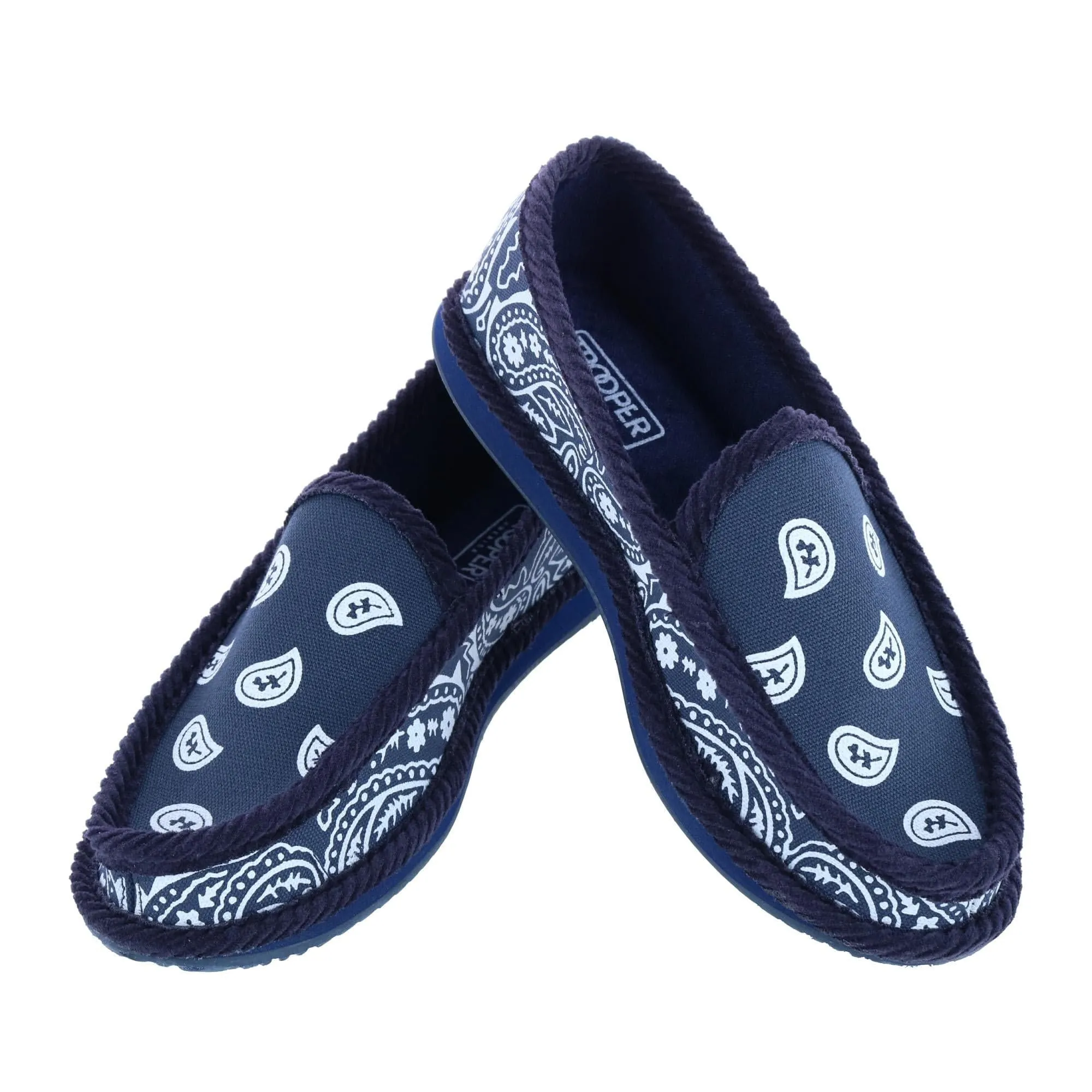 Trooper America Men's Bandana Print Slip On House Shoe Slipper