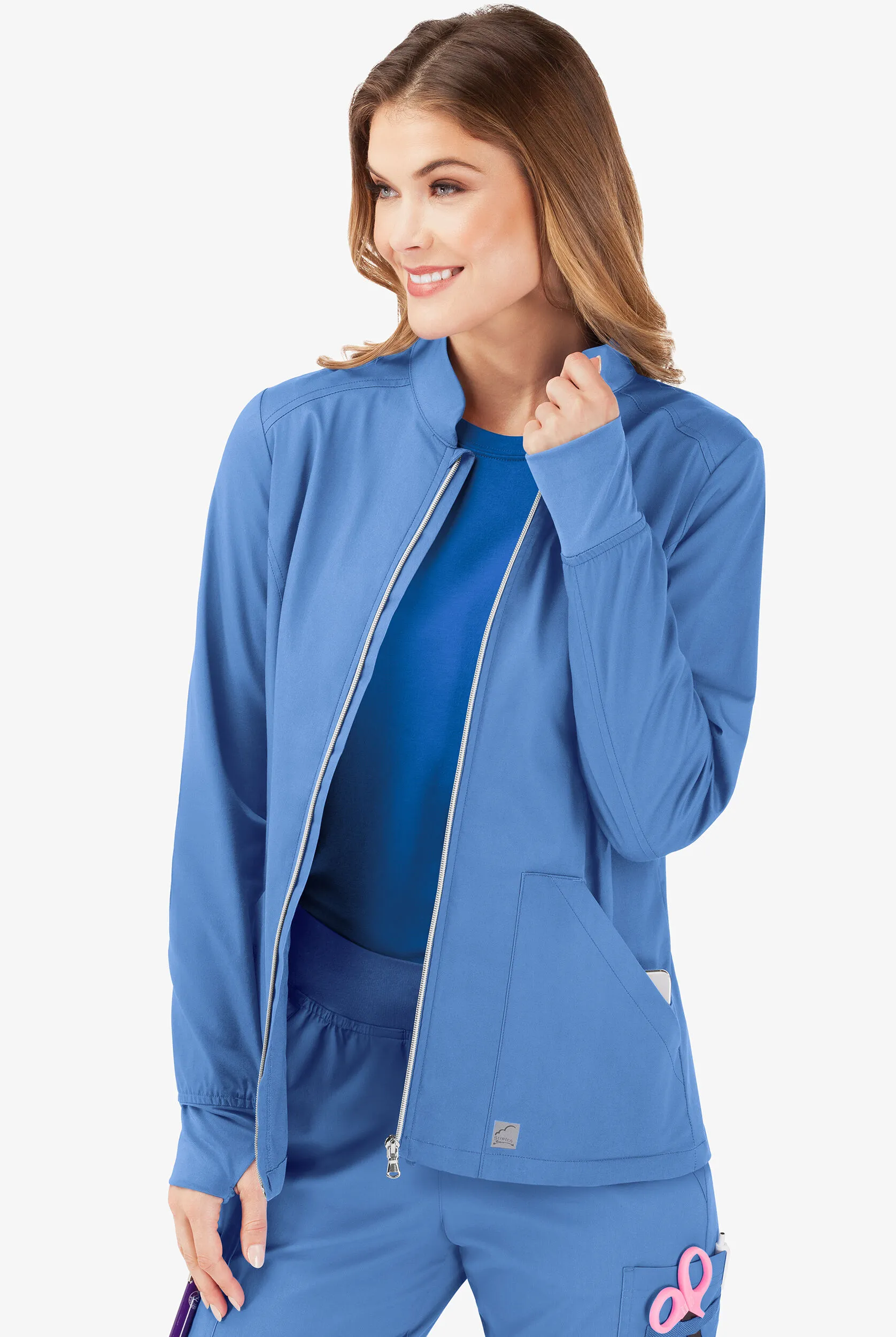 UA Butter-Soft STRETCH Women's 3-Pocket Zip Front Scrub Jacket