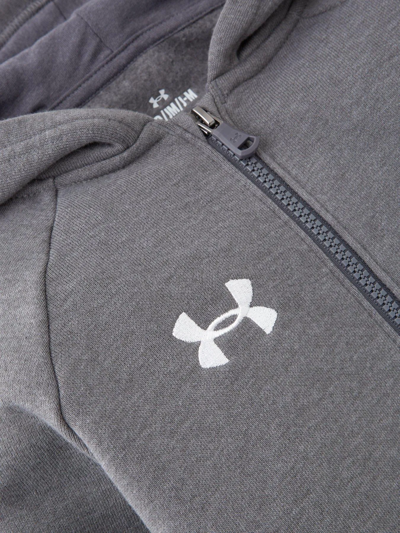 UNDER ARMOUR Boys Rival Fleece Full Zip Hoodie - Grey