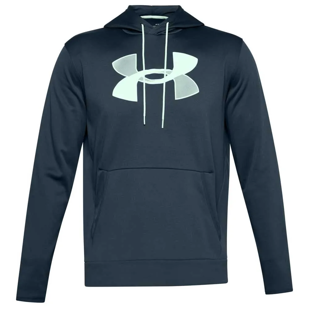 UNDER ARMOUR MEN'S ARMOUR FLEECE BIG LOGO HOODIE - SEA GLASS BLUE/TEAL