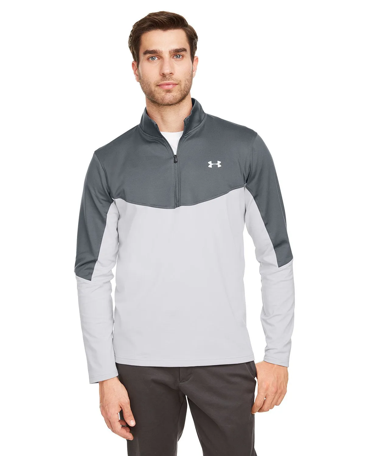 Under Armour Men's Storm Midlayer Half-Zip Pullover Jacket 1355490 P GRY/ H GR 013