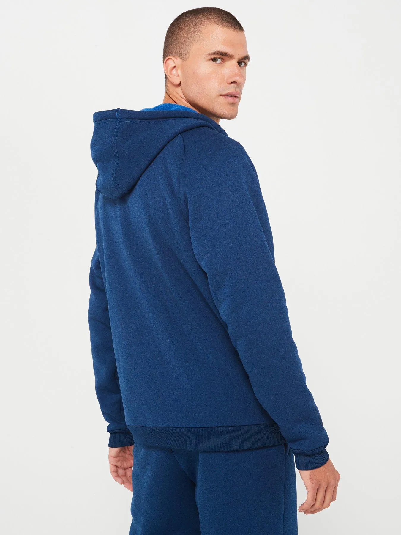 UNDER ARMOUR Mens Training Armour Fleece Pro Full Zip Hoodie - Blue