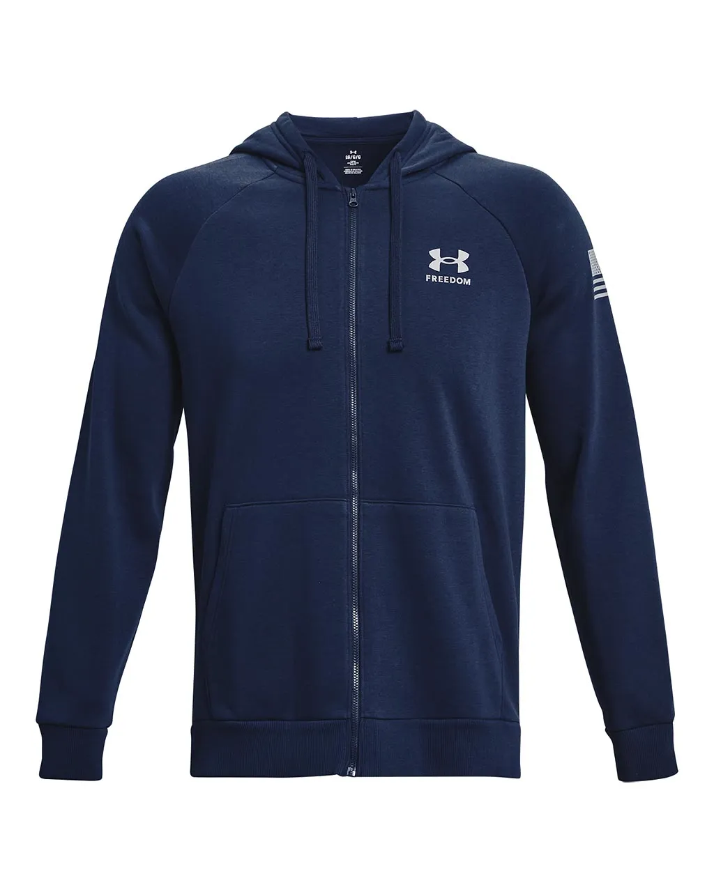 Under Armour Mens UA Rival Fleece Freedom Full Zip Hoodie