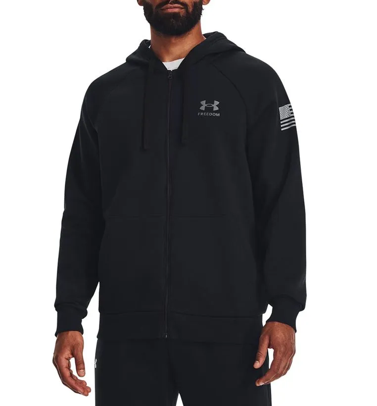 Under Armour Mens UA Rival Fleece Freedom Full Zip Hoodie