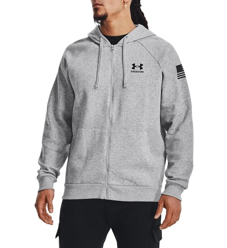 Under Armour Mens UA Rival Fleece Freedom Full Zip Hoodie