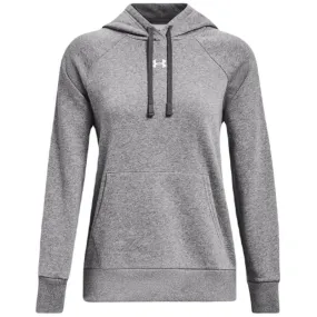 Under Armour Women's Castlerock Light Heather/Black Rival Fleece Hoodie