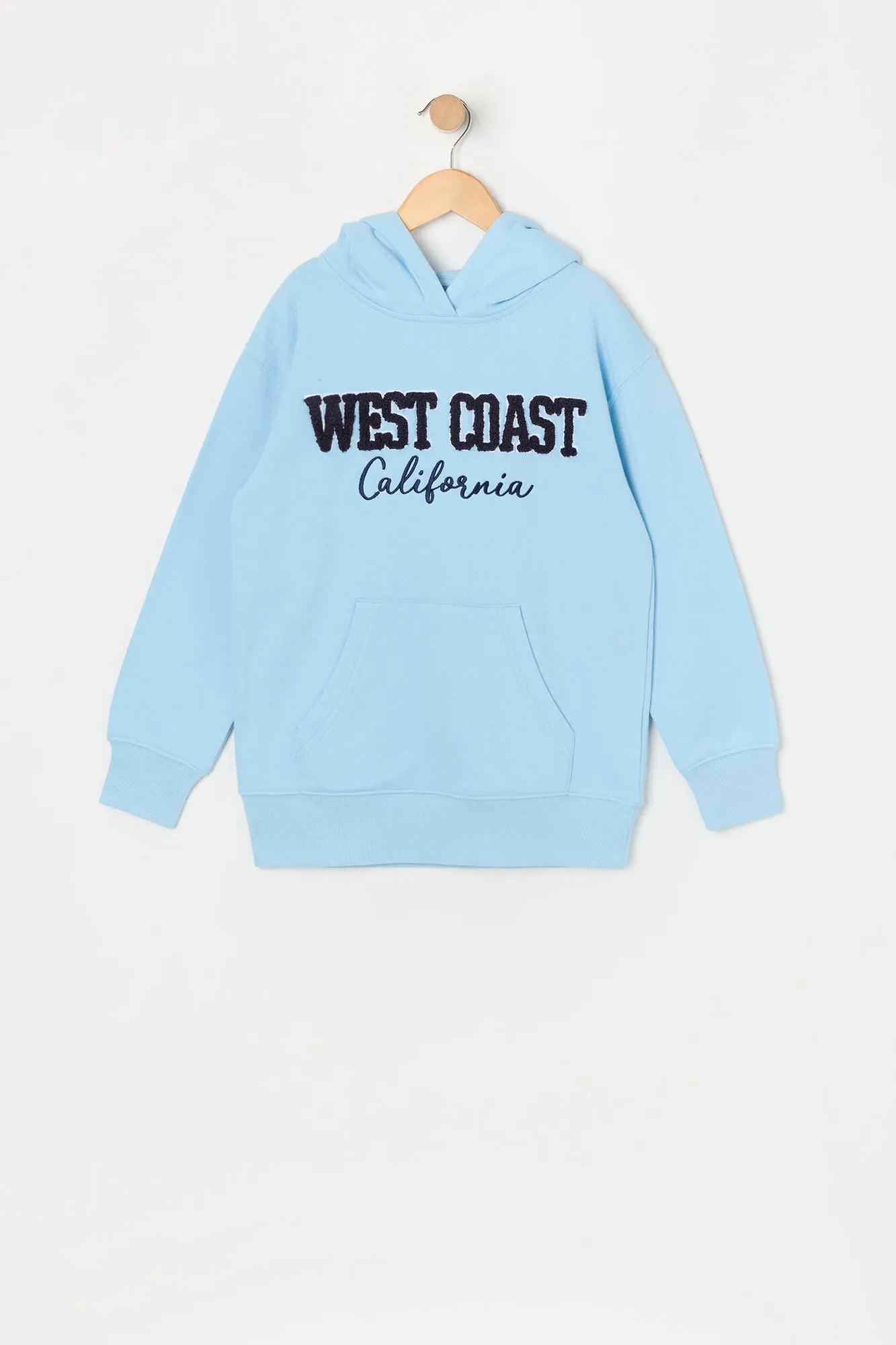 Urban Kids Girls West Coast Chenille Embroidered Fleece Hoodie