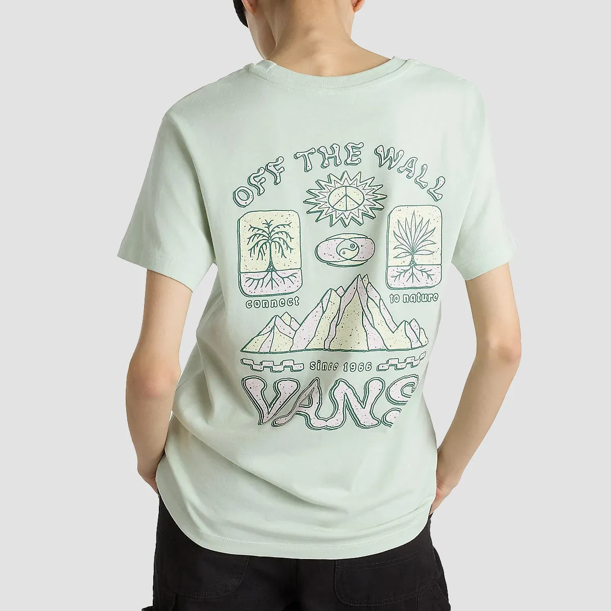 Vans Depth Connection BFF T-Shirt Pale Aqua - Womens