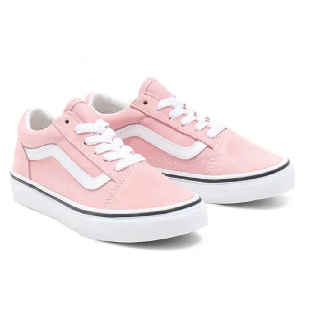 Vans Kids Pop Classic Tumble Powder Pink Trainers