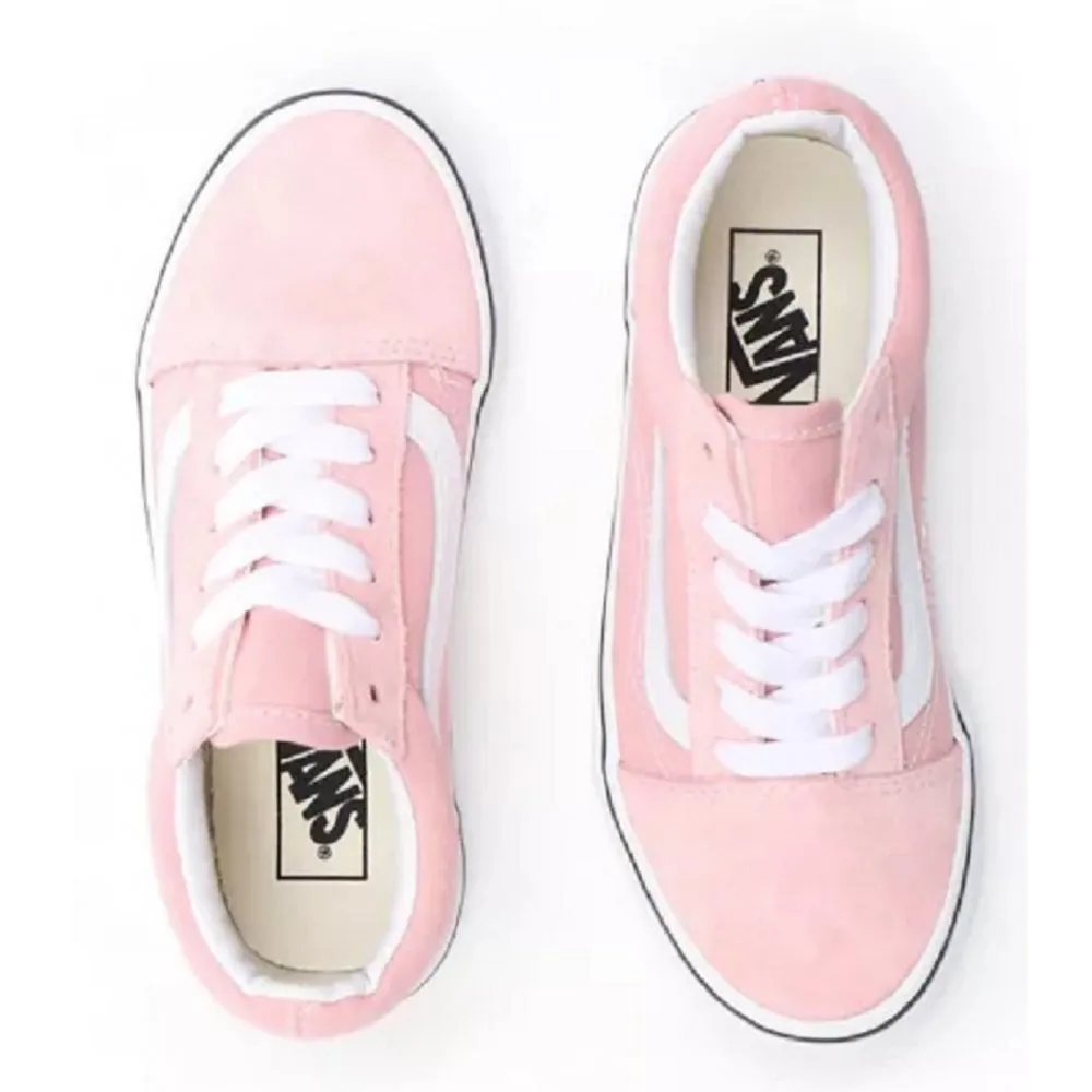 Vans Kids Pop Classic Tumble Powder Pink Trainers